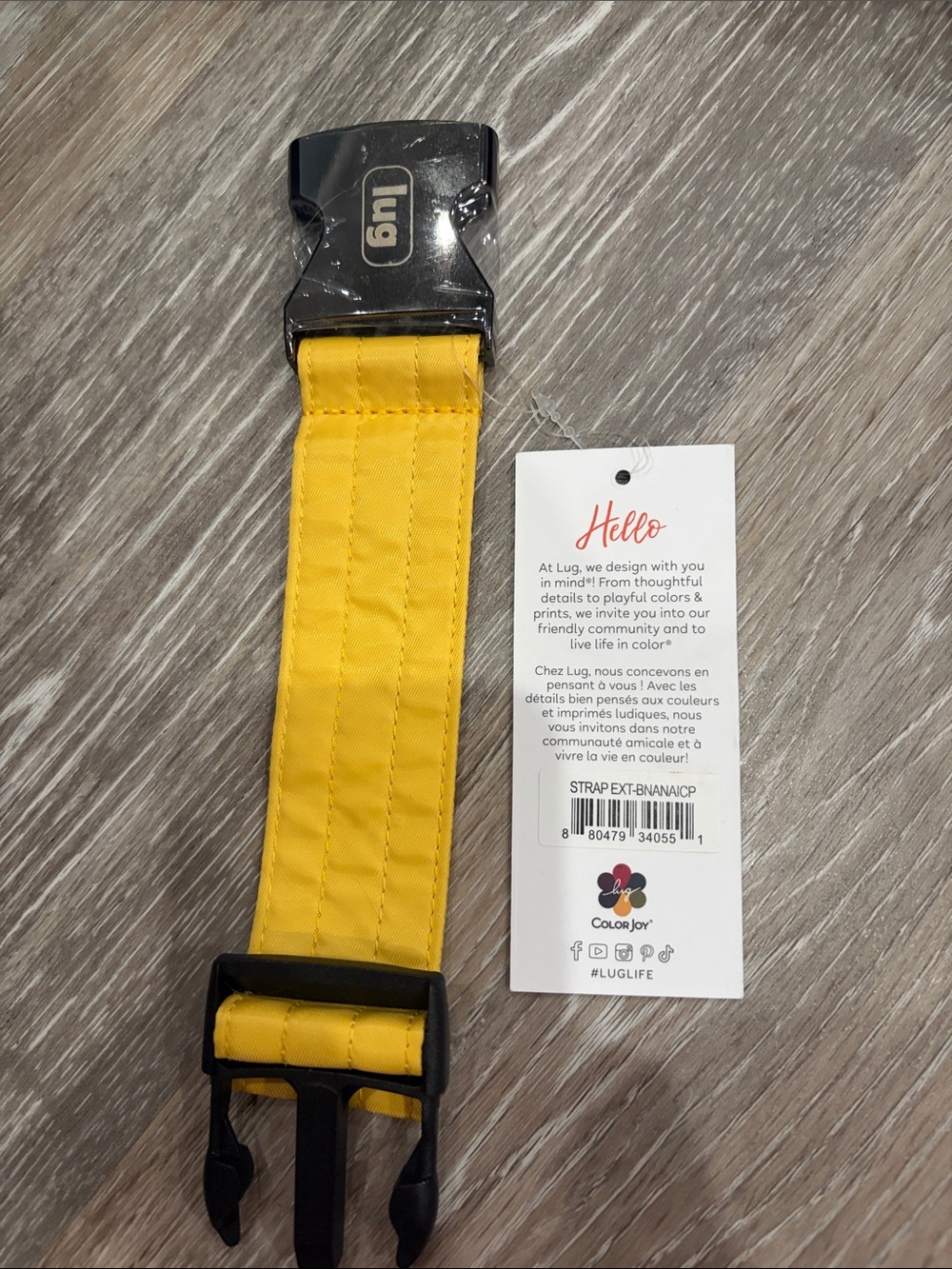 NWT Lug strap extender for hitch BANANA